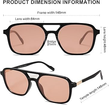 SOJOS Retro Aviator Sunglasses for Women Men,Trendy Rectangle Womens Mens Shades Sun Glasses SJ22... | Amazon (US)