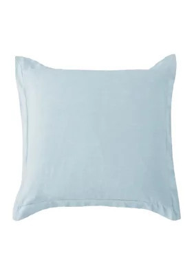 HiEnd Accents Luna Washed Linen Tailored Euro Sham, Light Blue | Belk