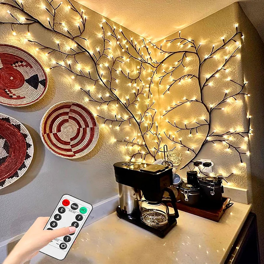 2PCS Enchanted Willow Vine Lights with Remote, Christmas Swags Decorations | Amazon (US)