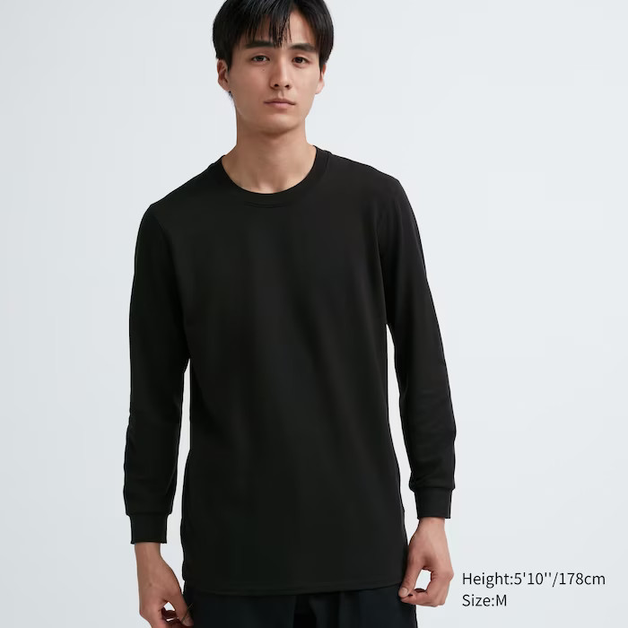 HEATTECH Cotton Crew Neck Long-Sleeve T-Shirt (Extra Warm) | UNIQLO (US)