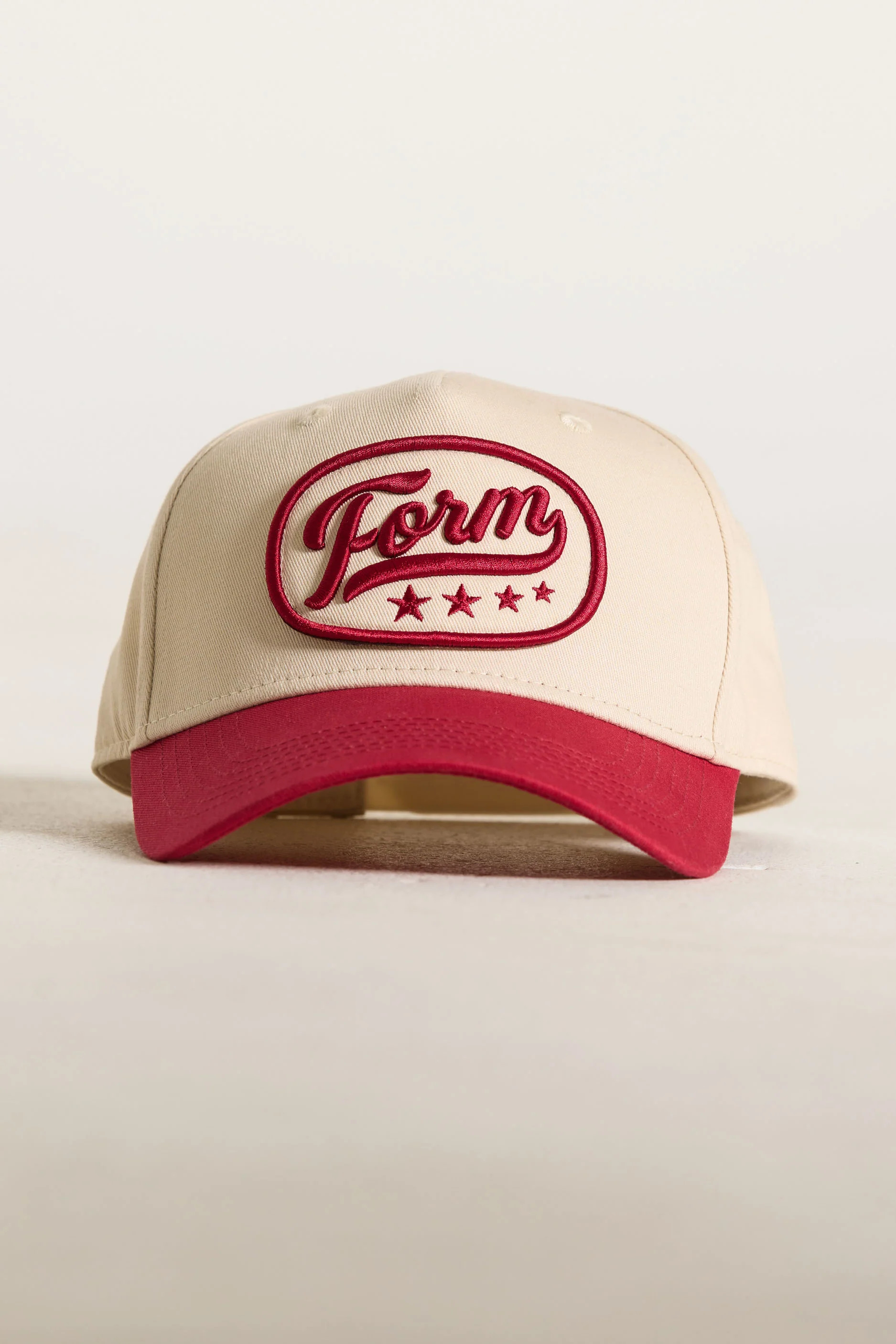 FORM Patch Trucker Hat - White/Cherry | FORM