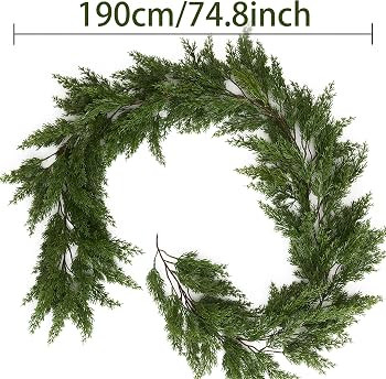 6FT PARTY JOY Seasonal Artificial Christmas Garland with Lights Pine Needle Cypress Garland for H... | Amazon (US)