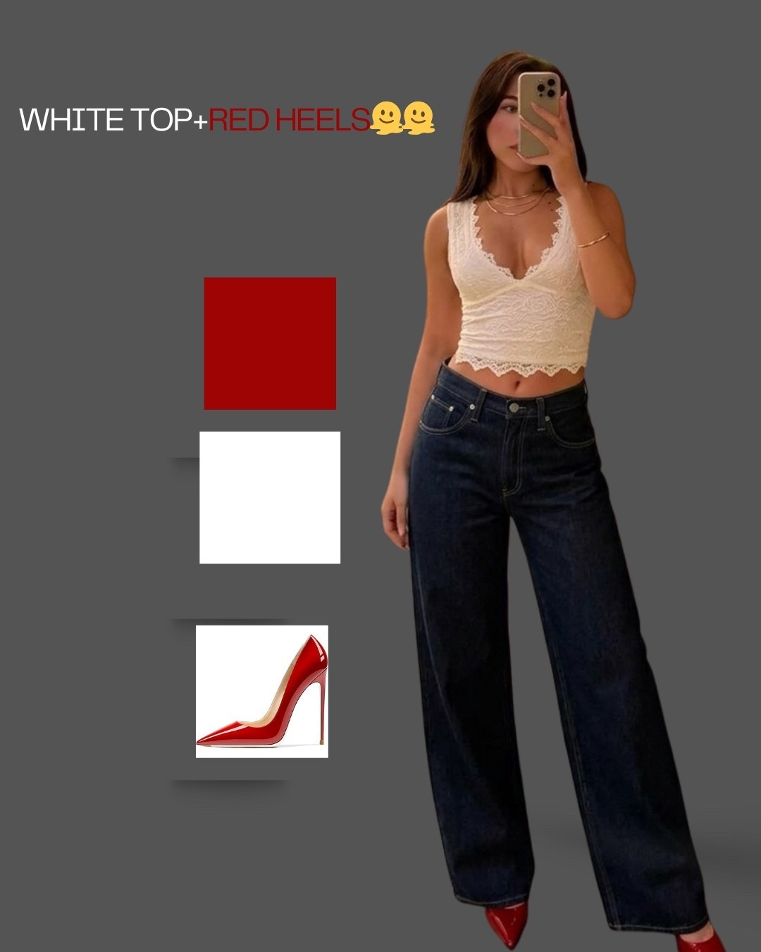 Statement Red & Lace ❤️
Turn heads with this effortless white lace top and bold red heels combo from Amazon. The perfect mix of chic and classic for your next night out!
#LTKunder50 #LTKstyletip #LTKshoecrush #AmazonFashion #AmazonFinds #DateNightLook #RedHeels #OOTD