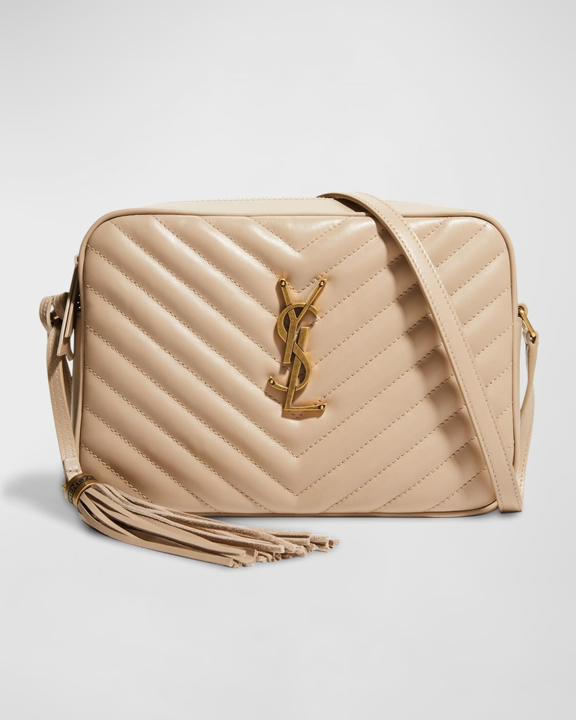 Saint Laurent Lou Medium Monogram YSL Calf Crossbody Bag | Neiman Marcus