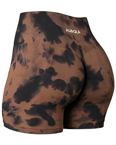AUROLA Dream Tie Dye Workout Shorts for Women Seamless Scrunch Soft Active Shorts | Amazon (US)
