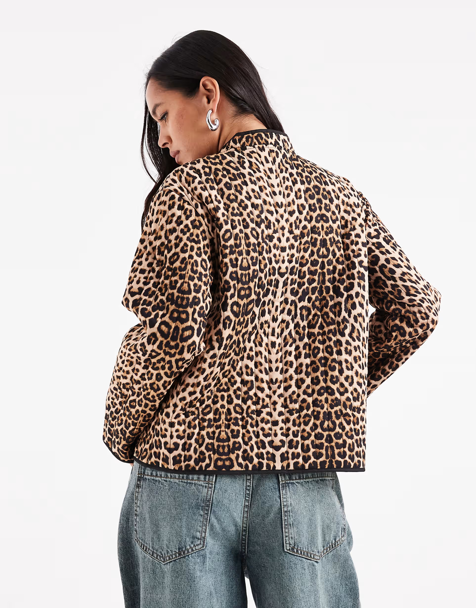 Vero Moda quilted jacket in leopard print | ASOS (Global)