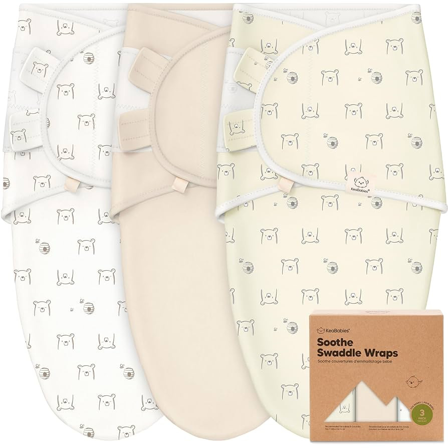 3-Pack Organic Baby Swaddle Sleep Sacks - Swaddles for Newborns, Infant 0-3 Months, Baby Girls, B... | Amazon (US)