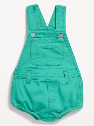 Twill Pop-Color Shortall Romper for Baby | Old Navy (US)