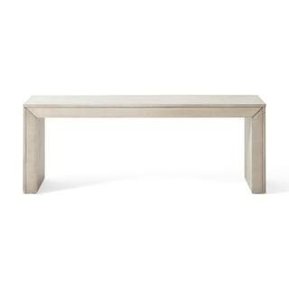 Palston Light Grey Bench | The Home Depot