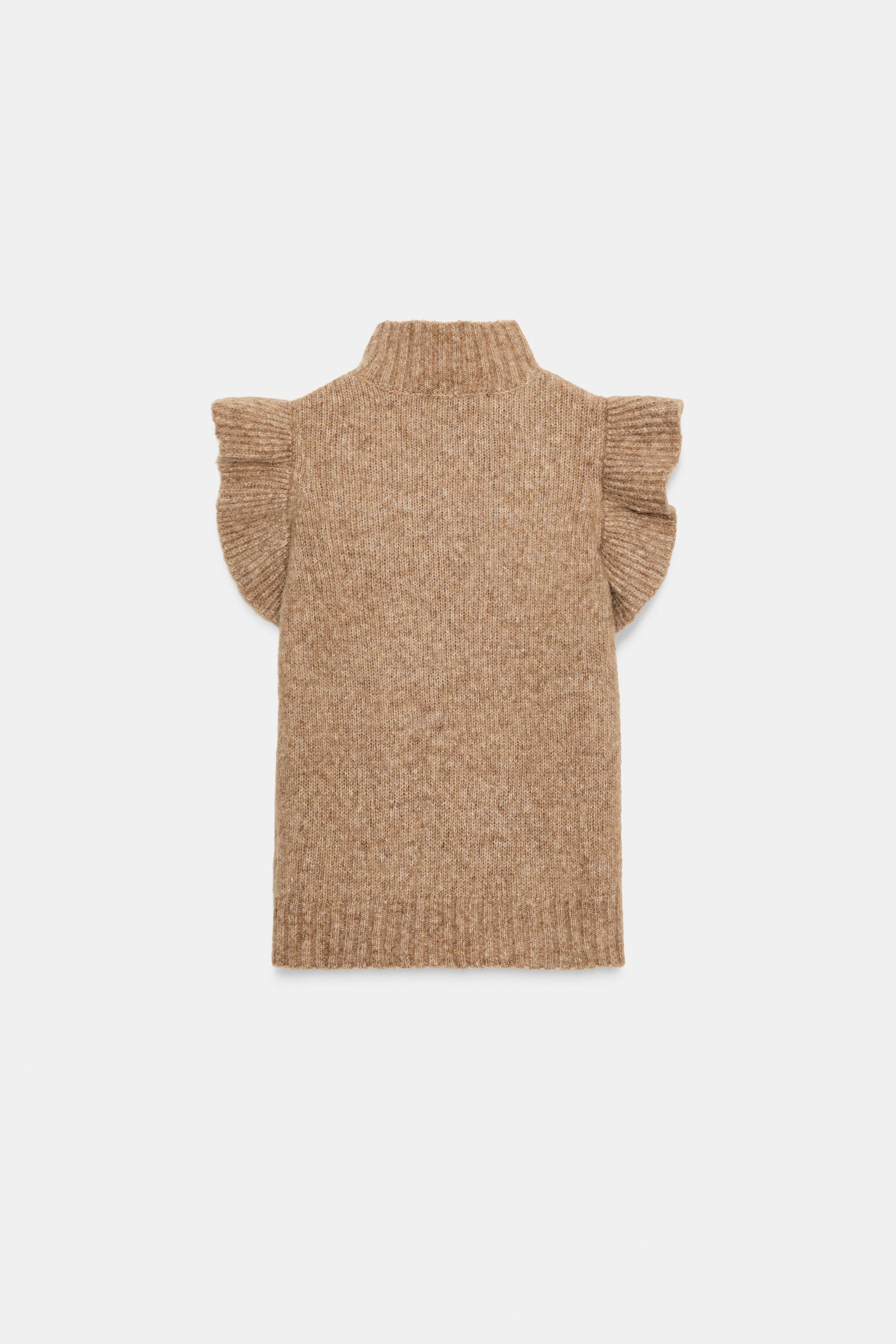 WOOL TOP WITH RUFFLES | Zara US