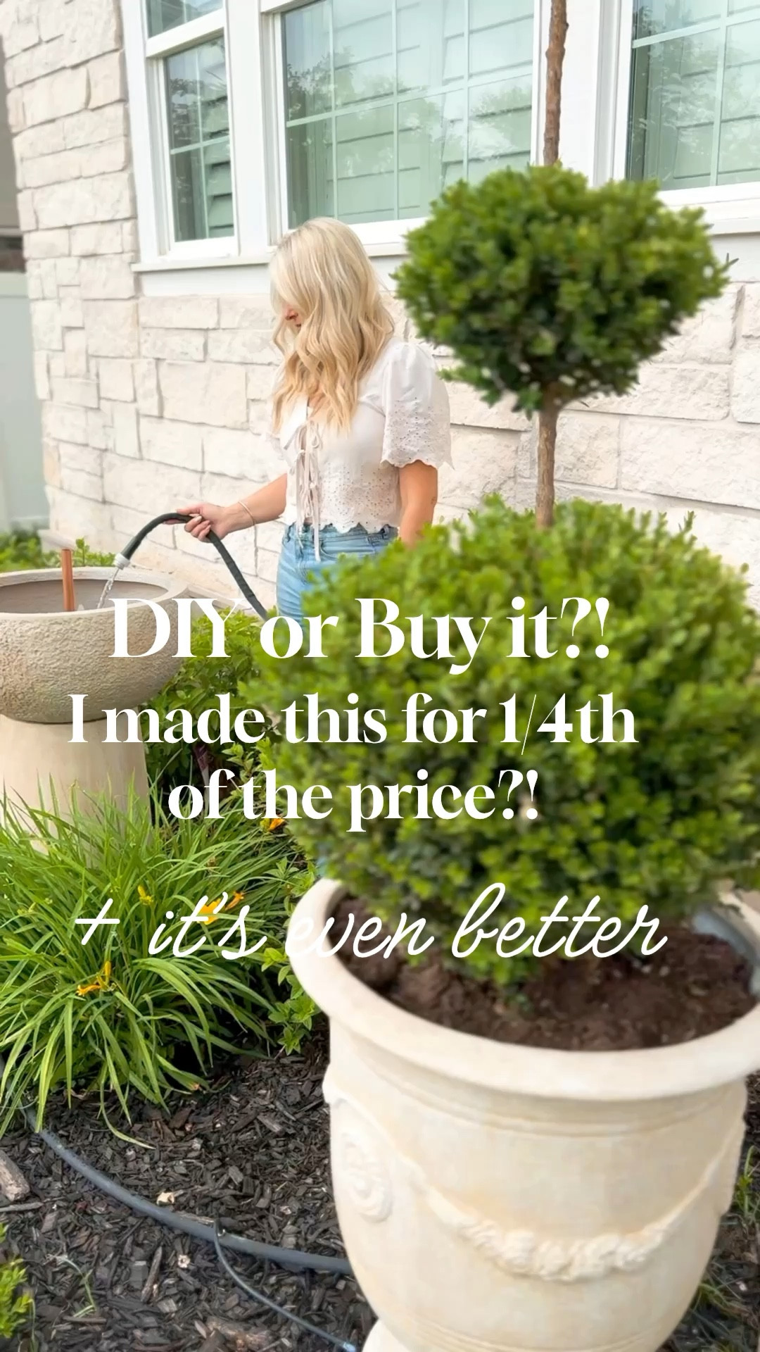 The bowl and planter are BOGO 50% off right now! I combined the two to create this gorgeous fountain and they fit perfect together. All you need is a copper pipe, Flex Seal tape and spray , a submersible pump, and rocks.   The outcome is so beautiful and soothing, it’s just what my garden needed. 

#LTKHome #LTKSeasonal #LTKSaleAlert