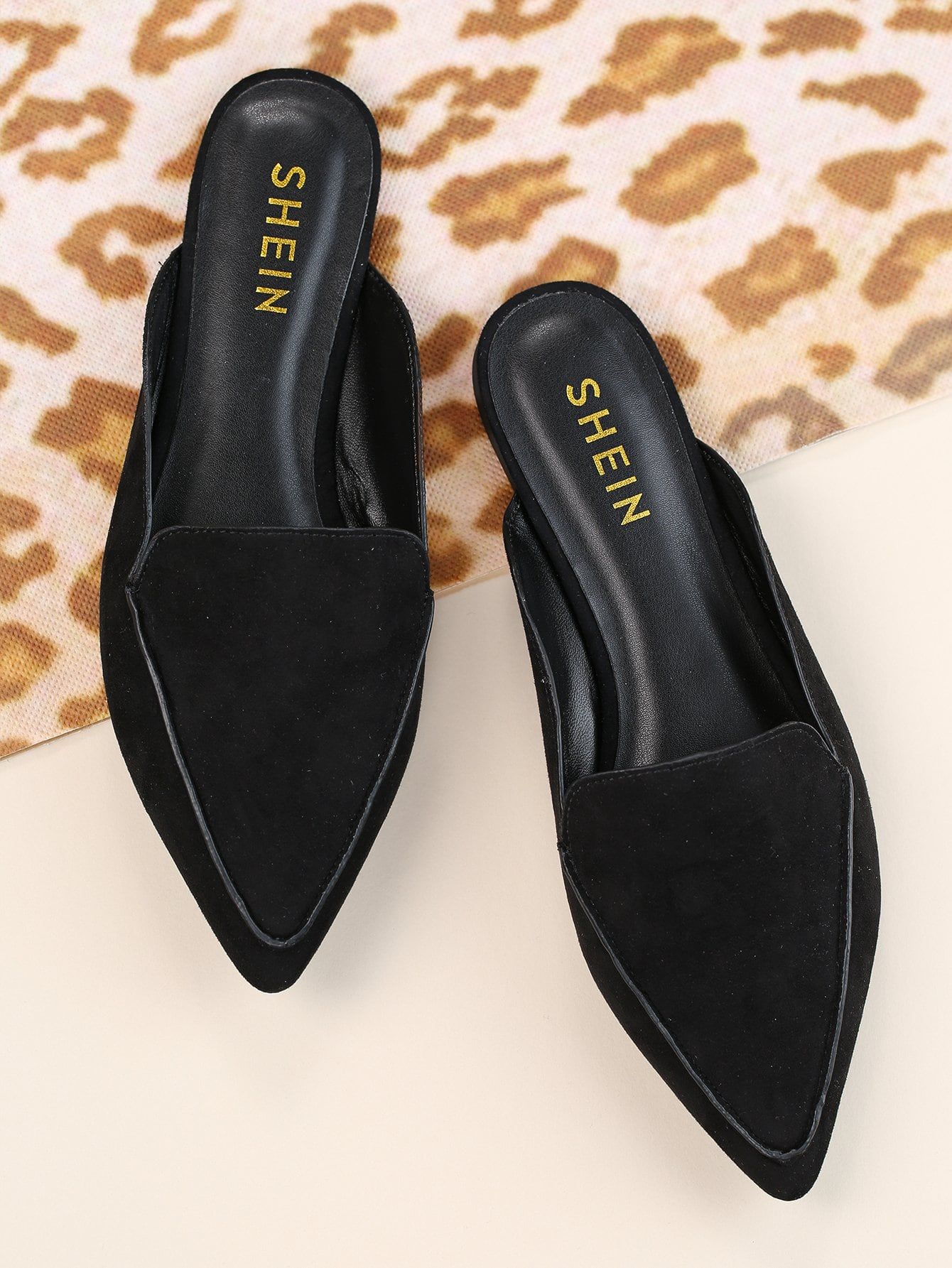 Open Back Pointed Toe Loafer Mules | SHEIN