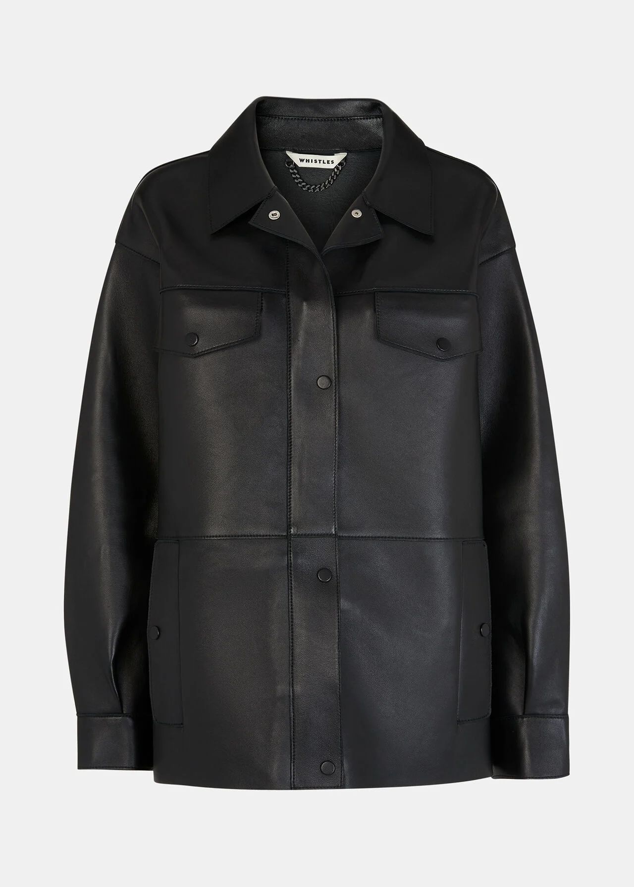 Black Clean Bonded Leather Jacket curated on LTK