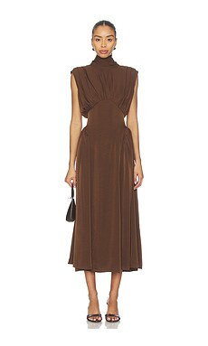 The Bekk Eliana Dress in Dark Brown from Revolve.com | Revolve Clothing (Global)