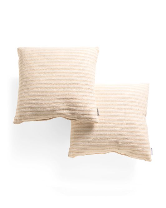 Set Of 2 20x20 Outdoor Striped Pillows | TJ Maxx
