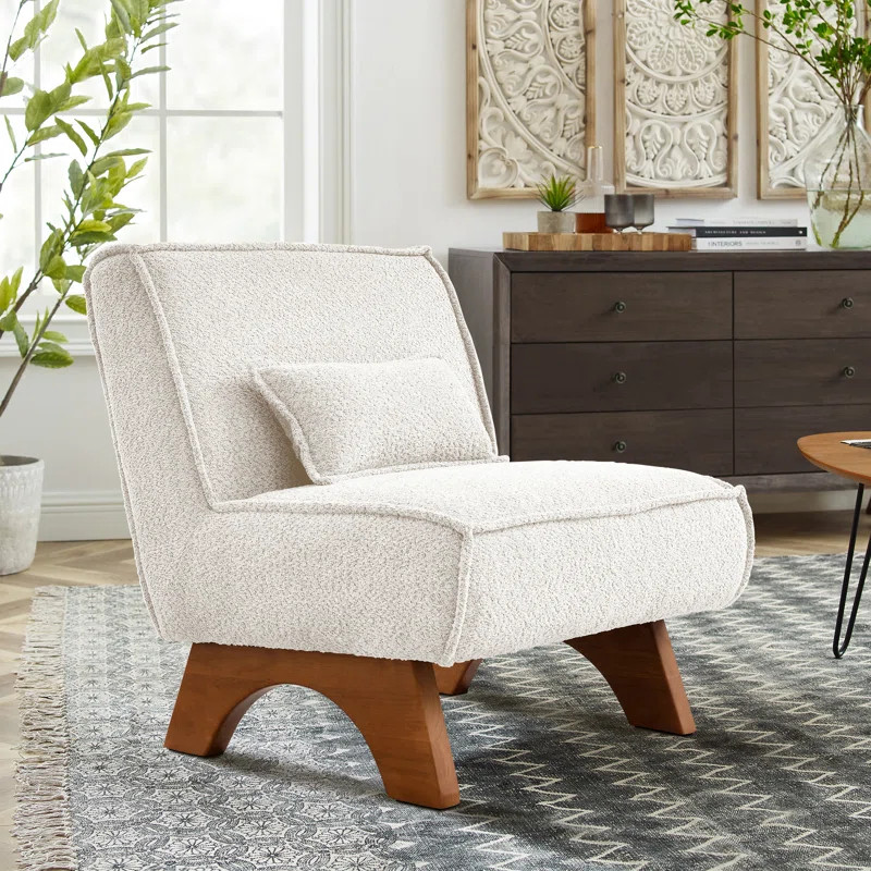 Drayk 29.5'' W Upholstered Accent Lounge Chair with Pillow | Wayfair North America