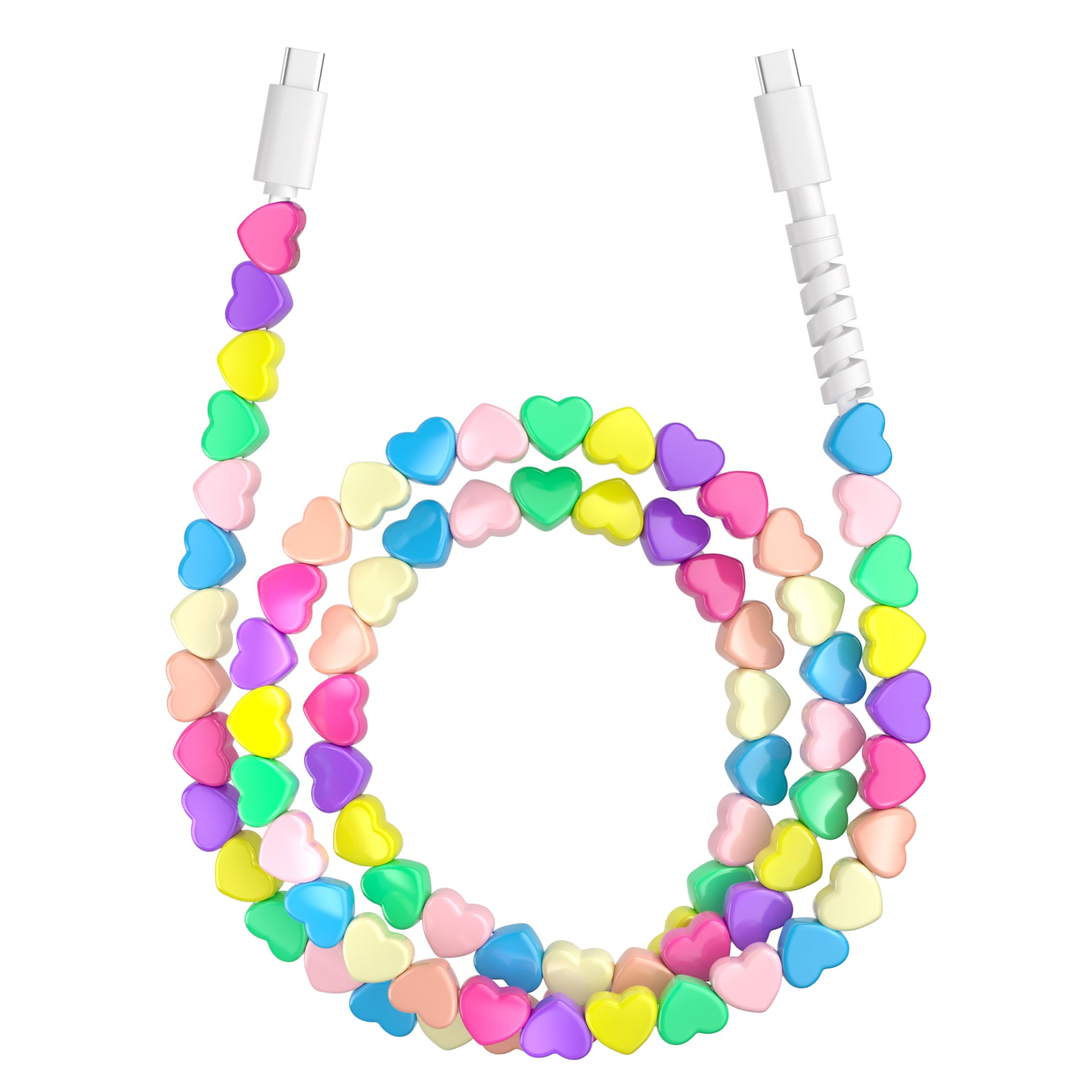 Aolcev USB C Cable 66W USB to USB C Charging Cord 3.3FT Cute Beaded for iPhone Charger Cord Decor... | Amazon (US)