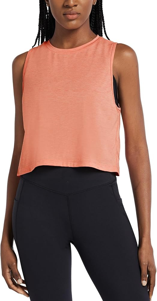 BALEAF Workout Tops for Women Crop Tank Top Quick Dry Athletic Gym Exercise Sleeveless Shirts Mus... | Amazon (US)