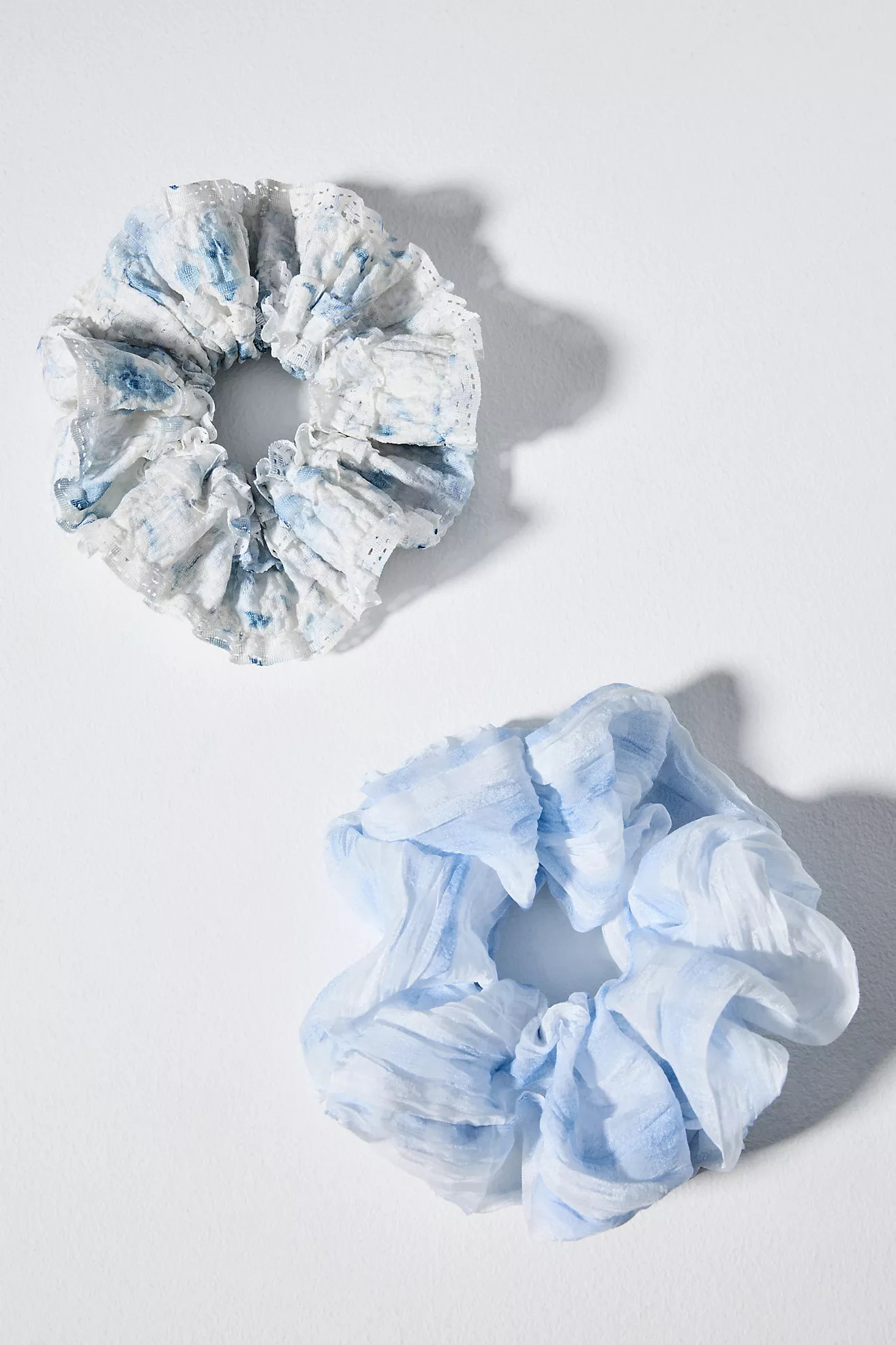 By Anthropologie Sheer Floral Scrunchies, Set of 2 | Anthropologie (US)