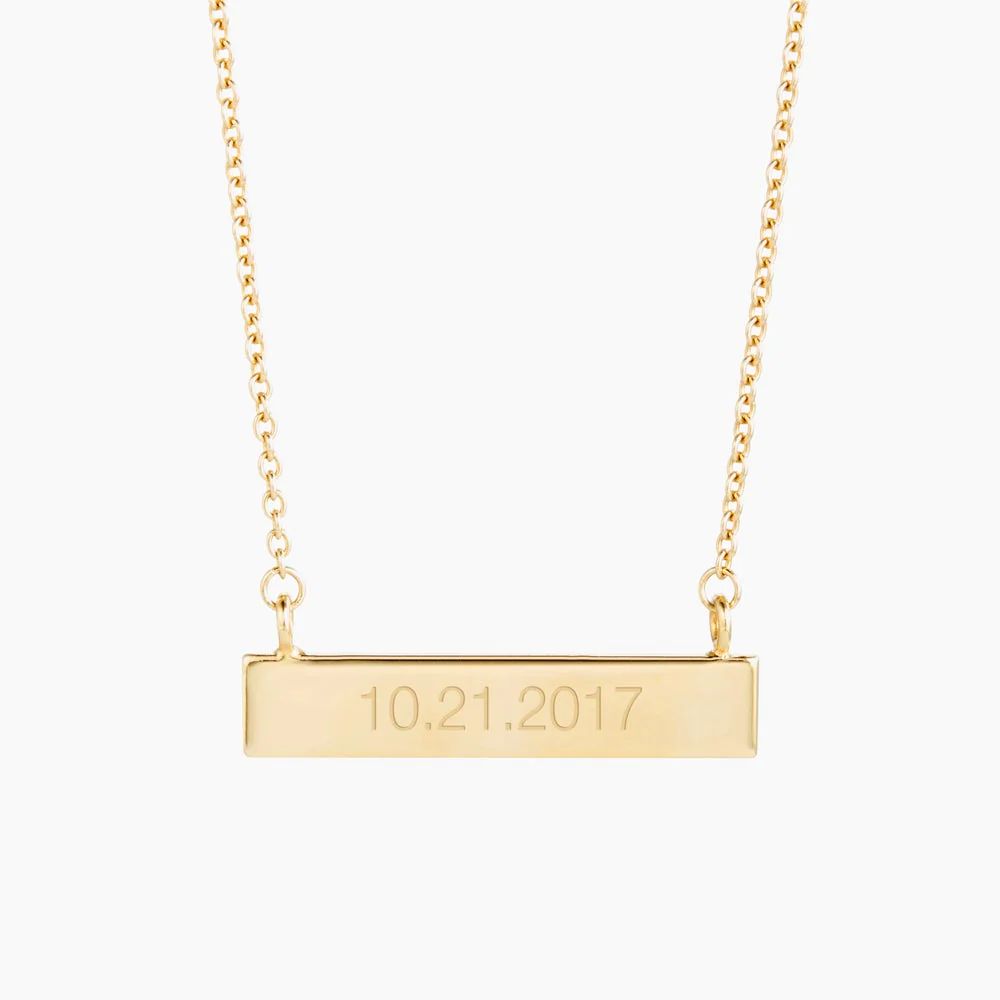 Date Bar Necklace | Brook and York
