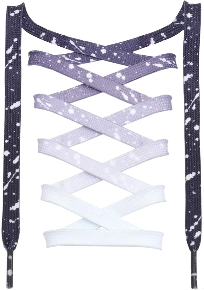 Gradient Sneakers Flat Shoelaces: 2 Pair Athletic Printed Shoe Laces | Amazon (US)