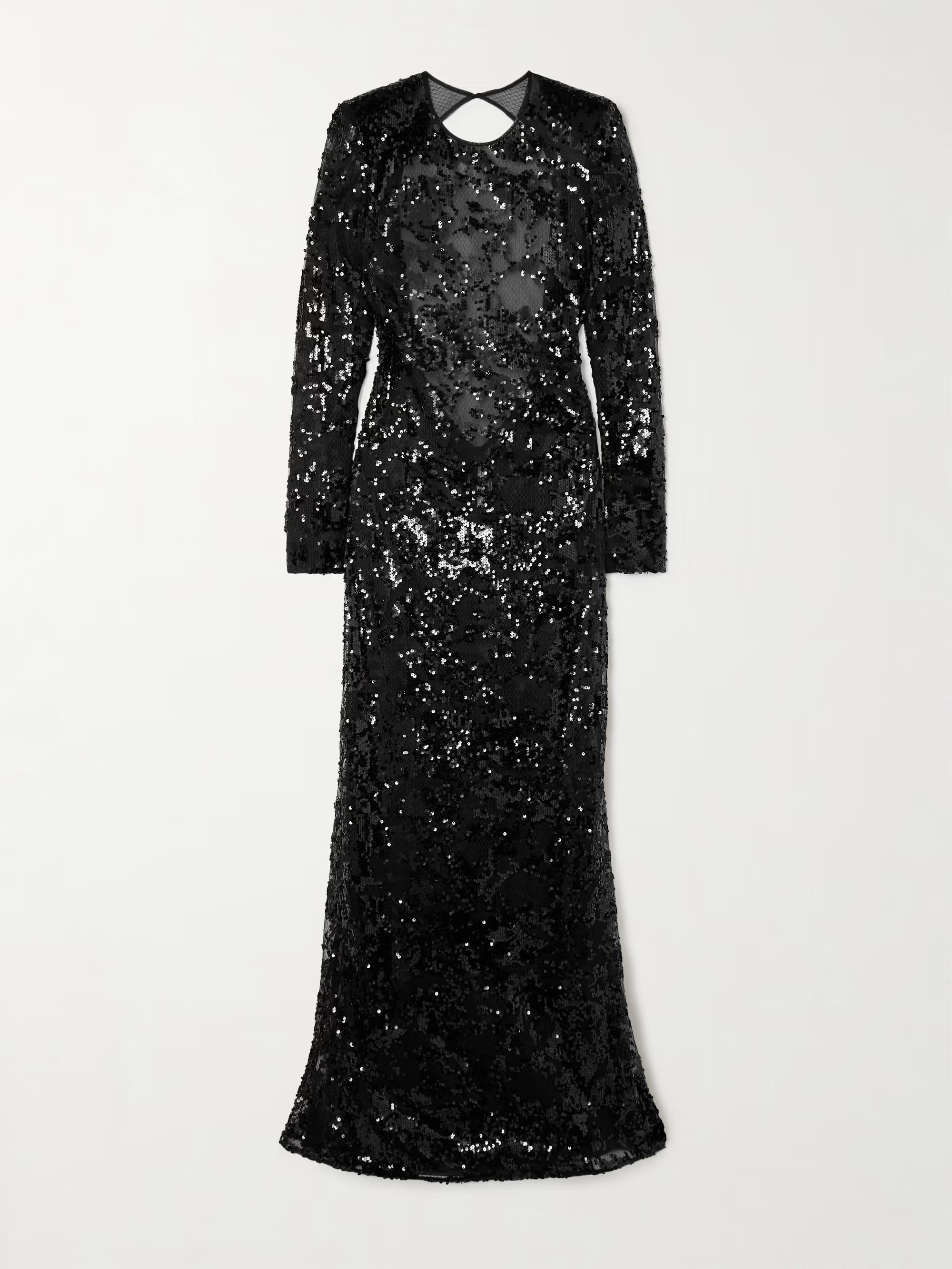 Backless sequined tulle gown | NET-A-PORTER (US)