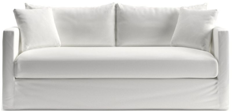 Willow II Slipcovered Bench Apartment Sofa + Reviews | Crate & Barrel | Crate & Barrel