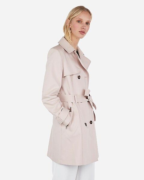 classic double breasted trench coat | Express