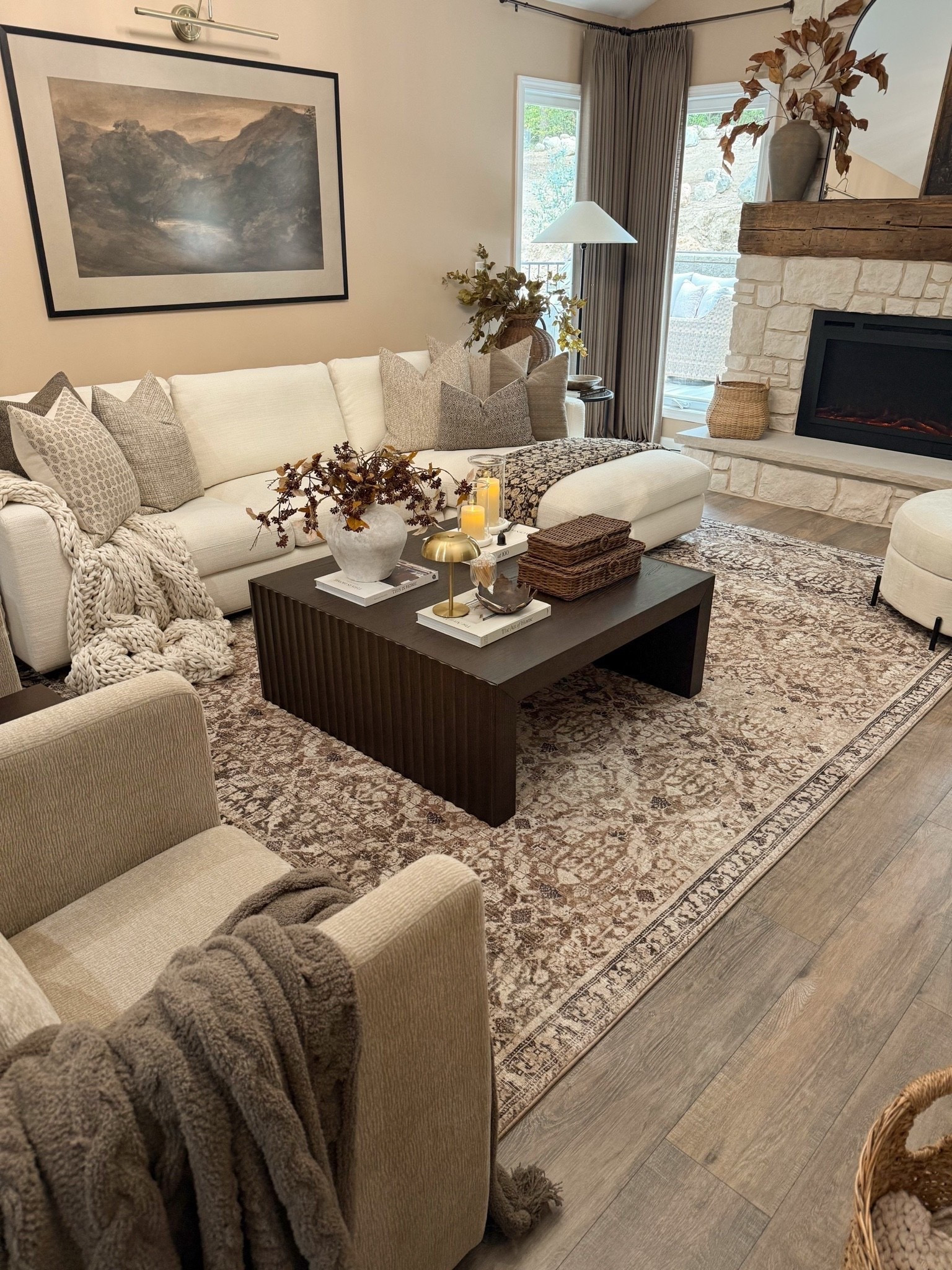 Cozy Fall Living Room
Follow @farmtotablecreations on Instagram for more home finds and styling inspiration.

A few thoughtfully layered pieces can completely transform your space into a warm, inviting focal point. The framed artwork, natural magnolia stems, and rich wood tones create a timeless look that carries beautifully from late summer into fall.

Artwork shown:
• 20x28 and 7x9, both in the Briarsmoke stain.
• Use code FARMTOTABLE for 15% off.

The vase is styled with two Magnolia stems for an effortless, designer-inspired finish.

#fallmantel #manteldecor #fireplacestyling #magnoliastems #neutralhome

#LTKHome #LTKSaleAlert #LTKSeasonal