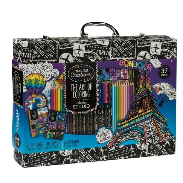Cra-Z-Art Timeless Creations The Art of Coloring: Coloring Studio with Case | Walmart (US)