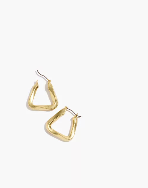 Twisted Triangle Hoop Earrings | Madewell