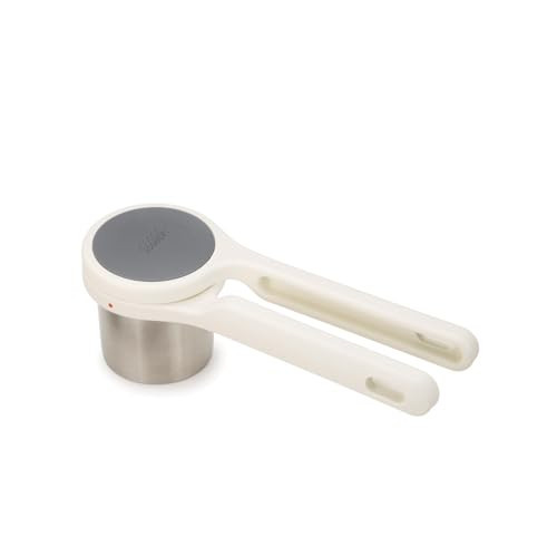 Joseph Joseph Helix Potato Ricer Masher Ergonomic Twist-Action Hand Manual Stainless Steel For Mashed Potato, Vegetable Purees, Stainless Steel, White | Amazon (US)