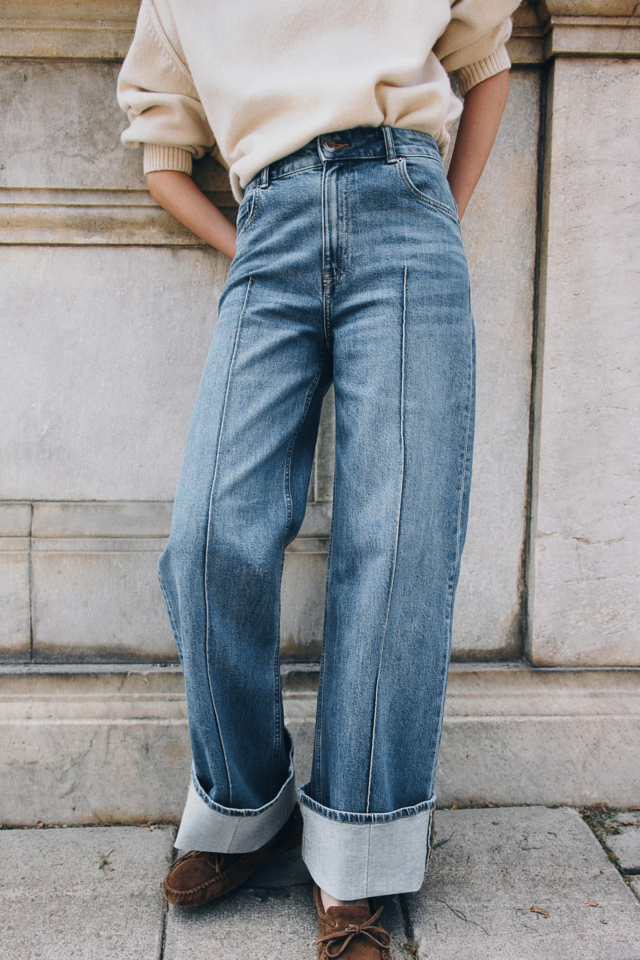 Crease-front jeans | H&M (UK, MY, IN, SG, PH, TW, HK)