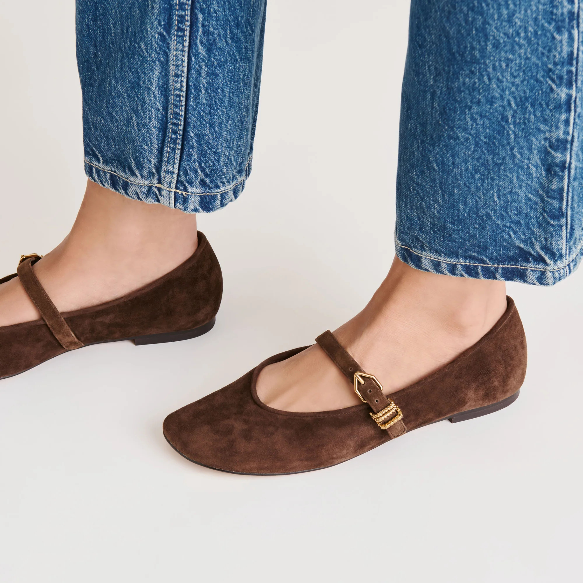 Alizza Dk Brown Suede Ballet Flats | Dolce Vita | DolceVita.com