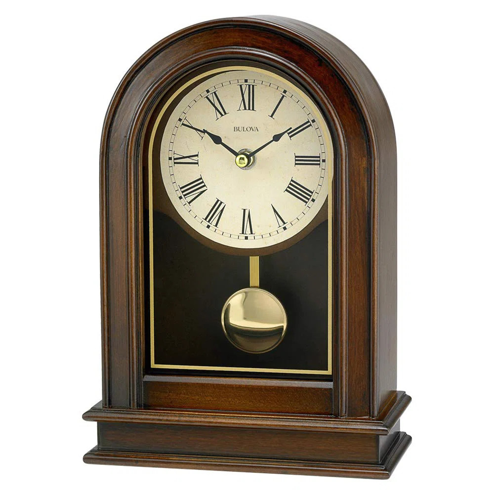 Modern & Contemporary Analog Solid Wood Tabletop Clock in | Wayfair North America