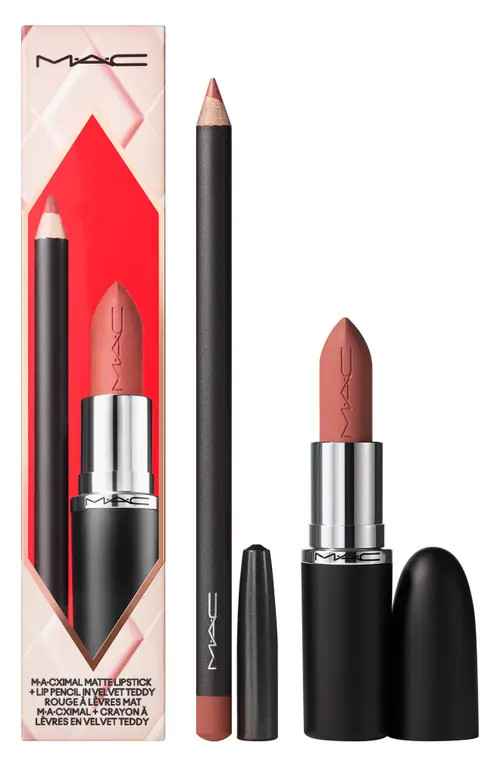 MAC Cosmetics Topsy Teddy Matte Lipstick + Lip Liner Gift Set $50 Value at Nordstrom | Nordstrom