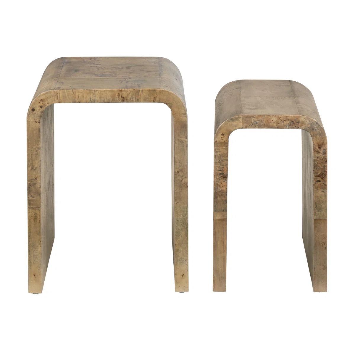 2 Piece Mappa Burl Nesting Tables | Wayfair North America