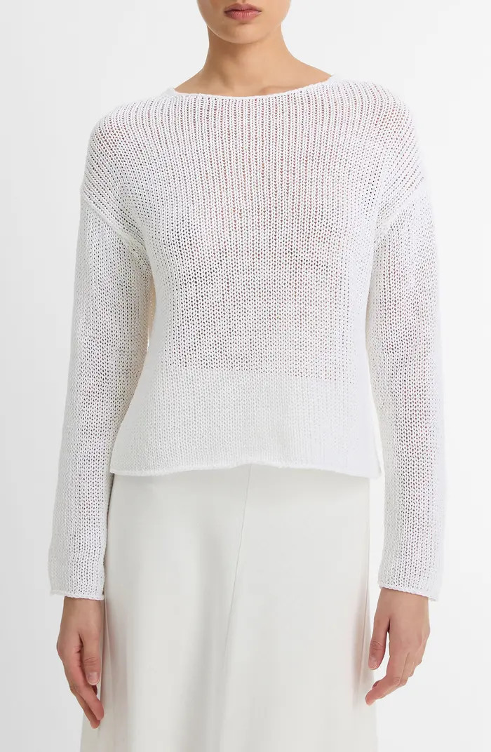 Open Knit Boat Neck Sweater | Nordstrom