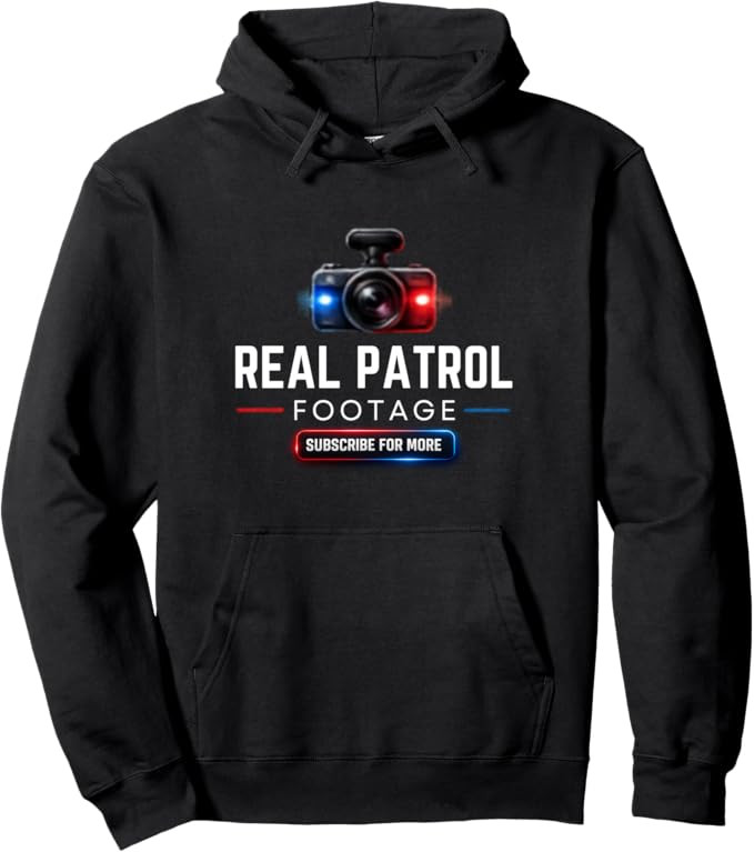 Real Patrol Footage Dash Cam Graphic Pullover Hoodie | Amazon (US)