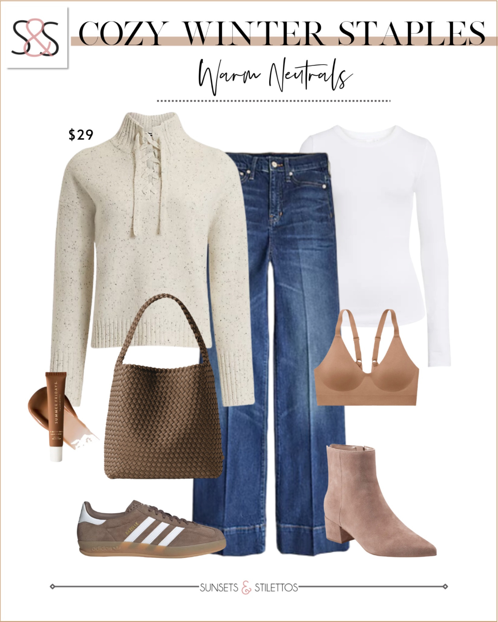 The top is the perfect layer for being in between seasons. Pair with jeans and sneakers or booties for a great early spring look! 

Sunsets and Stilettos, workwear, adidas sneakers 

#LTKOver40 #LTKWorkwear #LTKFindsUnder100