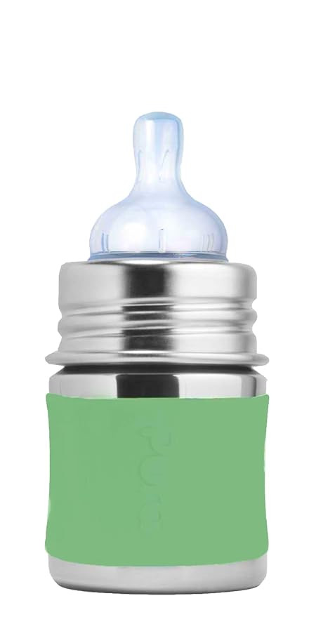Pura Kiki 5oz/150ml Stainless Steel Anti-Colic Infant Bottle w/Silicone Natural Vent Nipple & Sle... | Amazon (US)