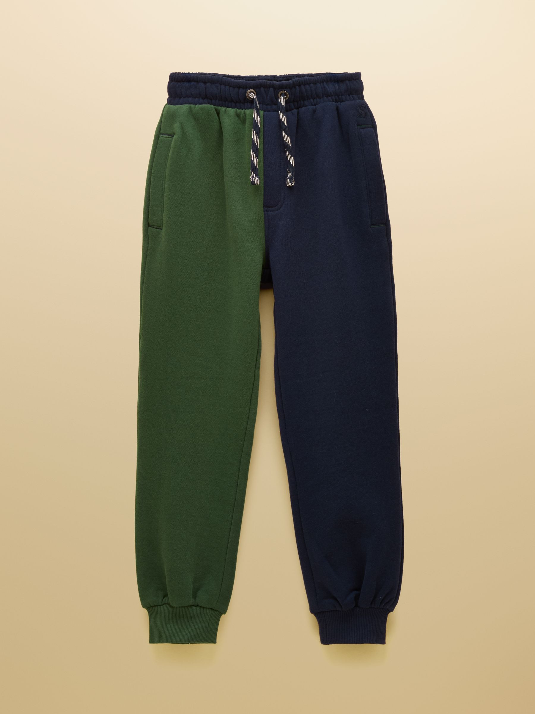 Boys' Ted Green/Blue Cuffed Joggers | Joules | Joules