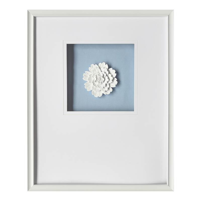 Providence Glass Framed Ceramic Flower Wall Art, 18x22 | At Home