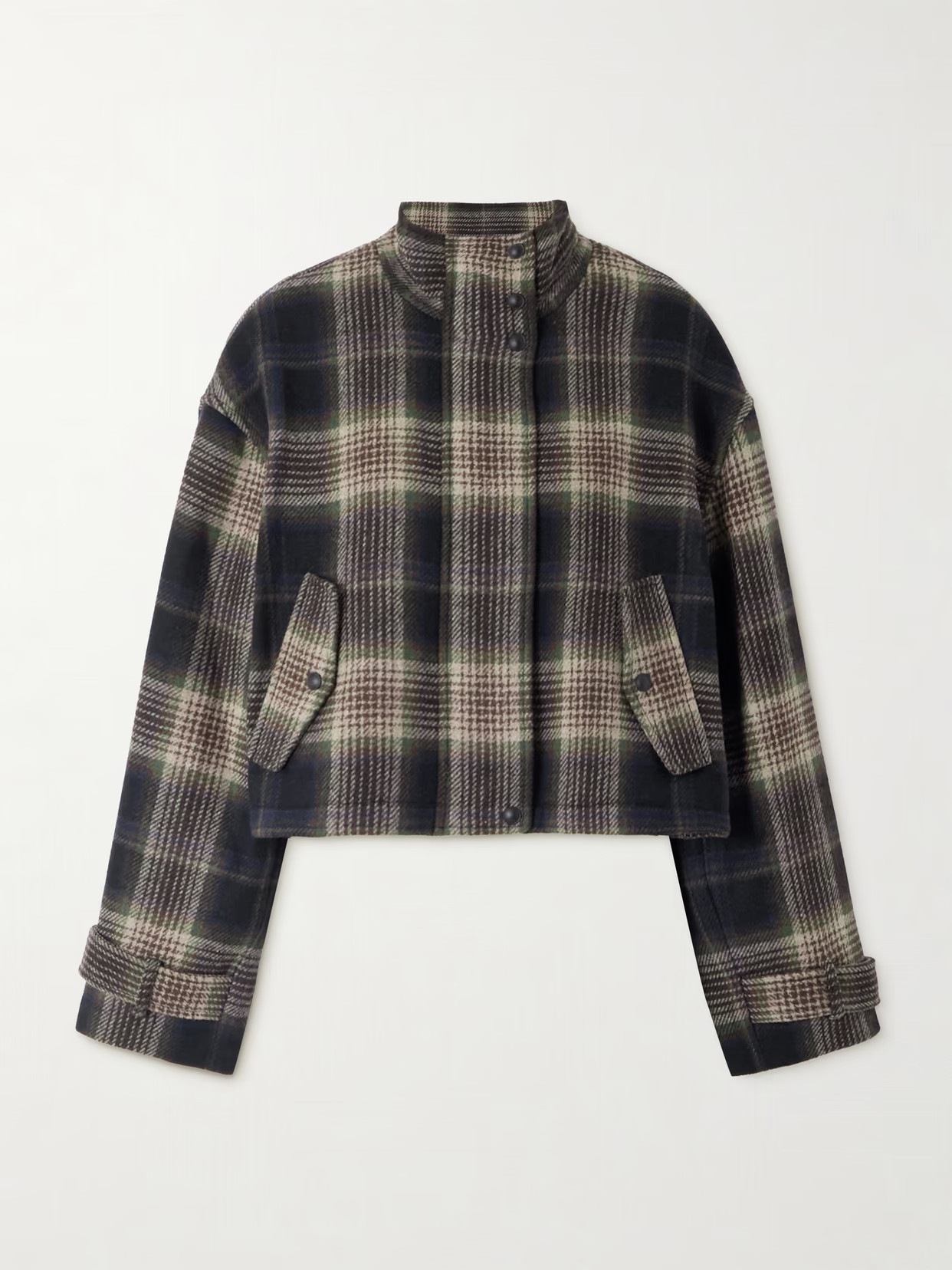 Veronica Beard - Bateman Checked Wool-blend Jacket - Blue - medium | NET-A-PORTER APAC