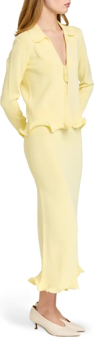 Isla Ruffle Tie Front Cardigan | Nordstrom