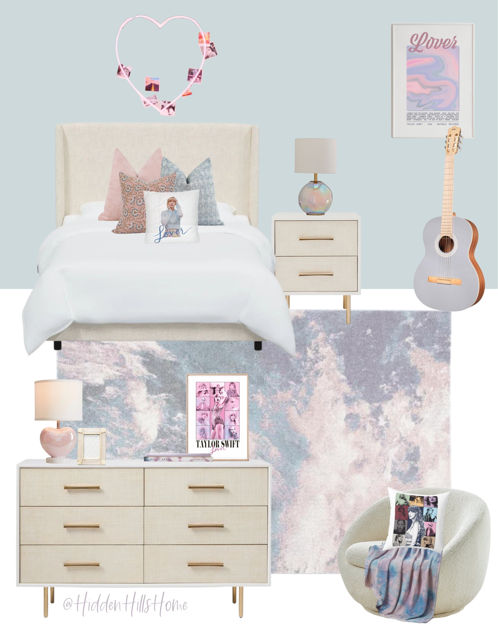 ROOM TOUR💗 my ✨subtle✨ taylor swift themed bedroom // Nena