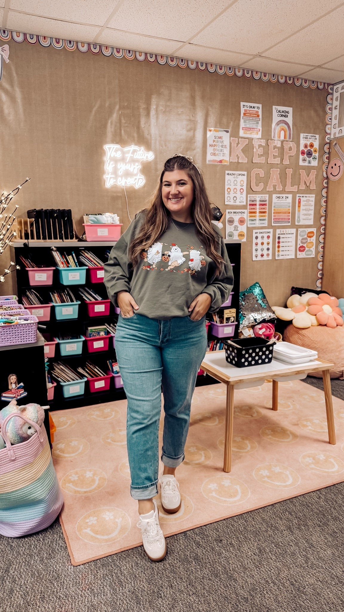Fall Teacher Vibes🤎🤩 sweatshirt made by me@brazzmakes 

#LTKHalloween #LTKSeasonal