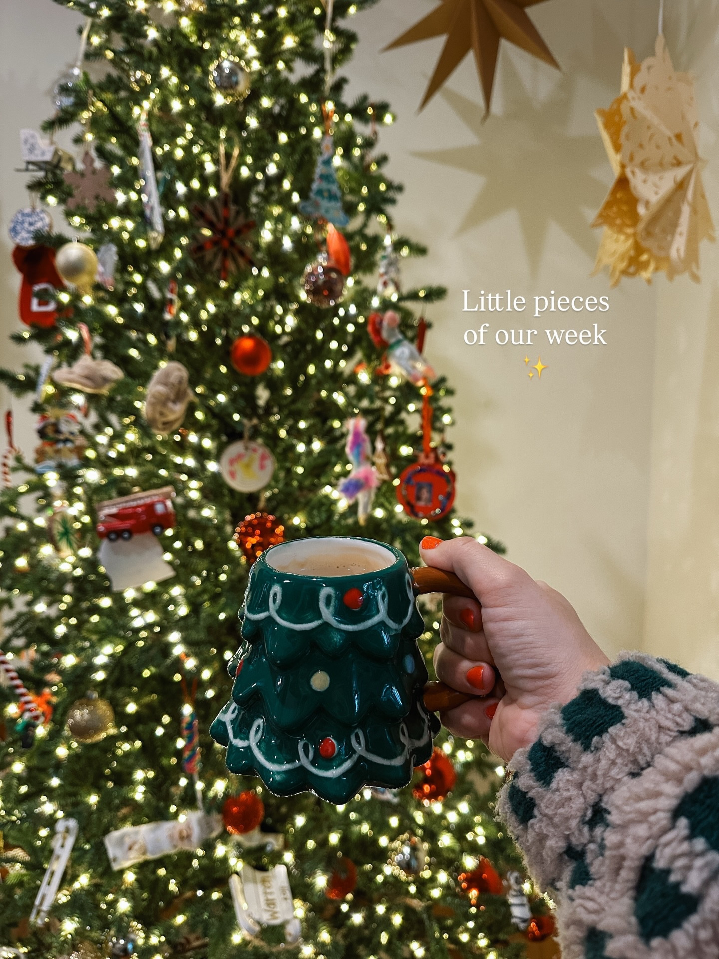 📝 A love note to this week.

It’s been a week of slowly wrapping up our Christmas decorating. I worried that being sick would keep me from getting as much decor up as I hoped, but little by little, it came together.

This week has been full of festive warm mugs in my hands, flour-dusted counters, the smell of cookies lingering in the air, half-finished puzzles, cozy twinkly lights in every corner, and a house that feels lived in and loved.

The kids wake each morning eager to see where our elf Sparkles is hiding or what he’s been into. We’ve shared many hot cocoa mornings despite the warm Texas weather.

I’m soaking in these views, and the magic, for as long as I can, because Christmas is my favorite season, and it always goes by far too quickly. 

📸 Sunday snapshots, tucked away for the years when this season lives only in memory

#momlife 
#cozyhome 
#beautyintheordinary 
#everydaymagic
#cozychristmas 

Texas Hill Country • homemaker • Christmas at home • Christmas with kids • cozy home • cozy Christmas • country living • moms of instagram

#LTKdayinmylife #LTKmomlife #LTKHoliday