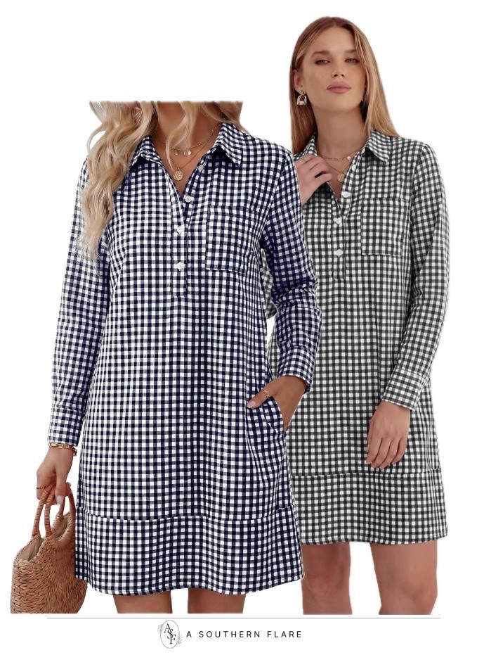 Love these button-up dresses with pockets! So stylish and functional. #OfficeWear #ChicStyle