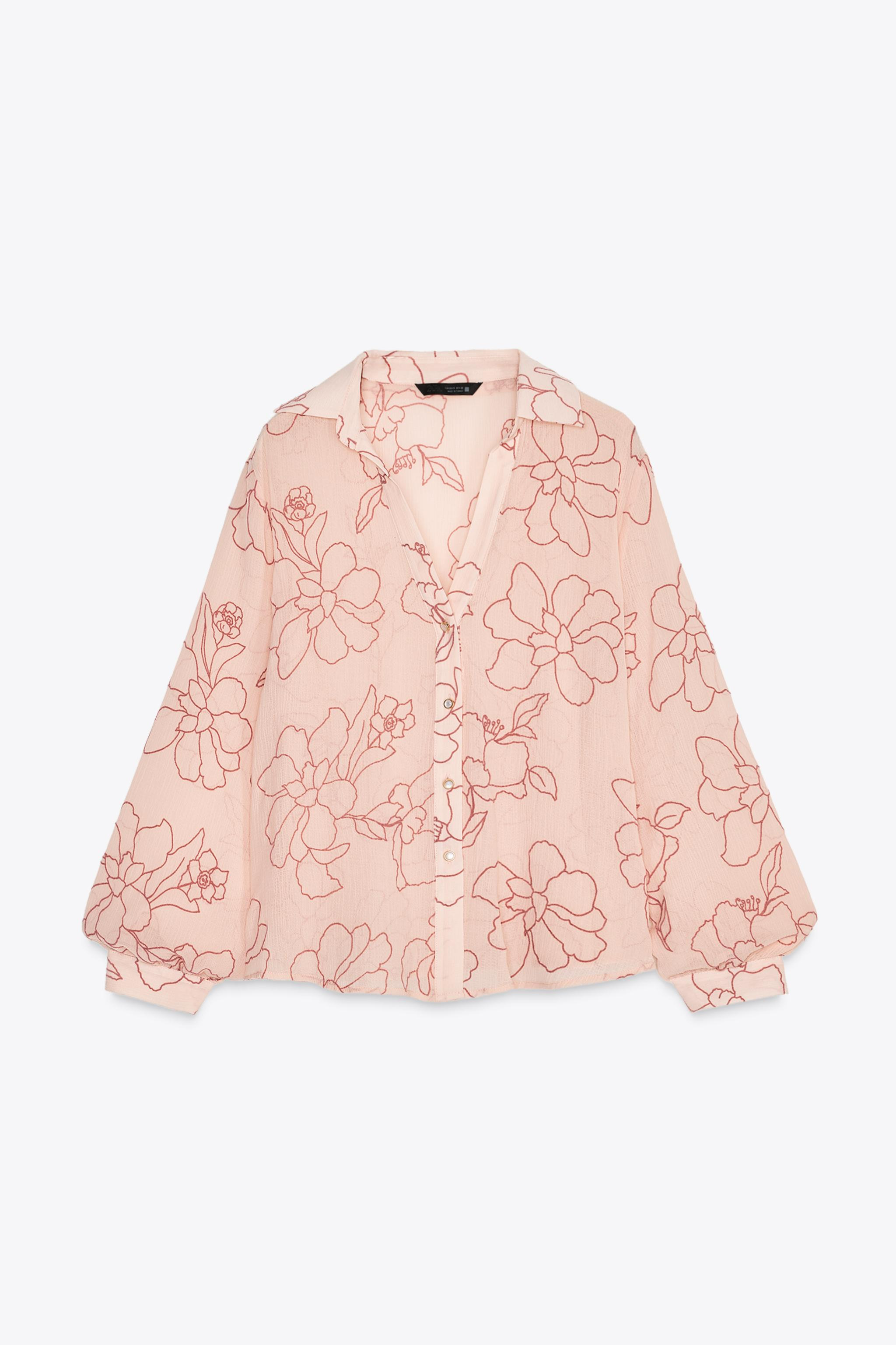 Loose-fitting floral shirt | Zara UK